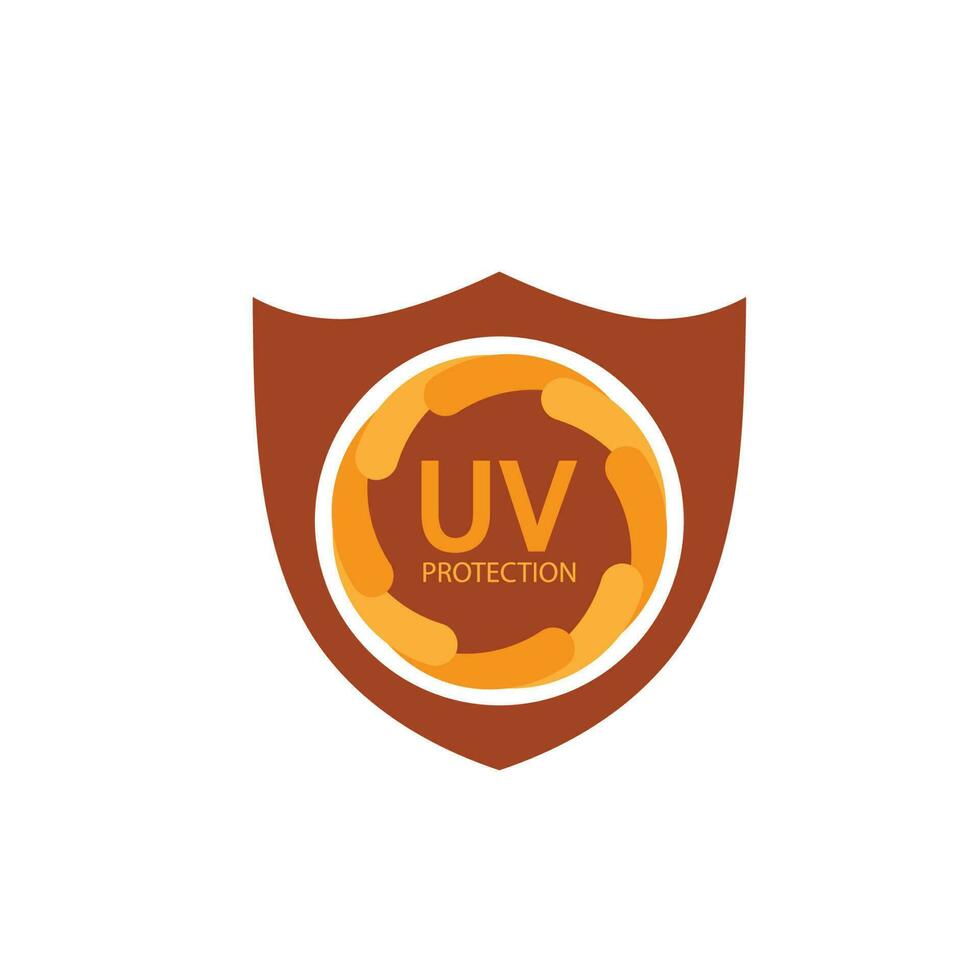 uv protection logo solar cream sunlight sunblock vector