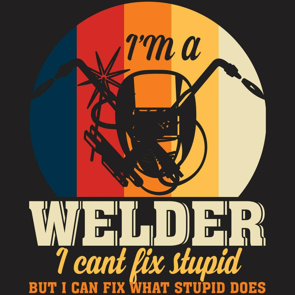 funny gift  welder t shirt vector