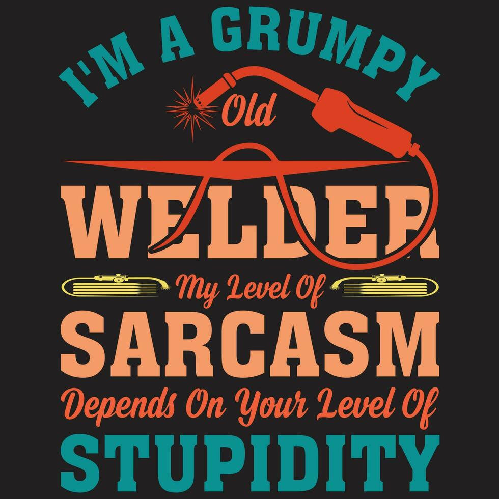 gracioso yo a.m un gruñón antiguo hombre mi nivel de sarcasmo depende en tu camiseta de regalo vector