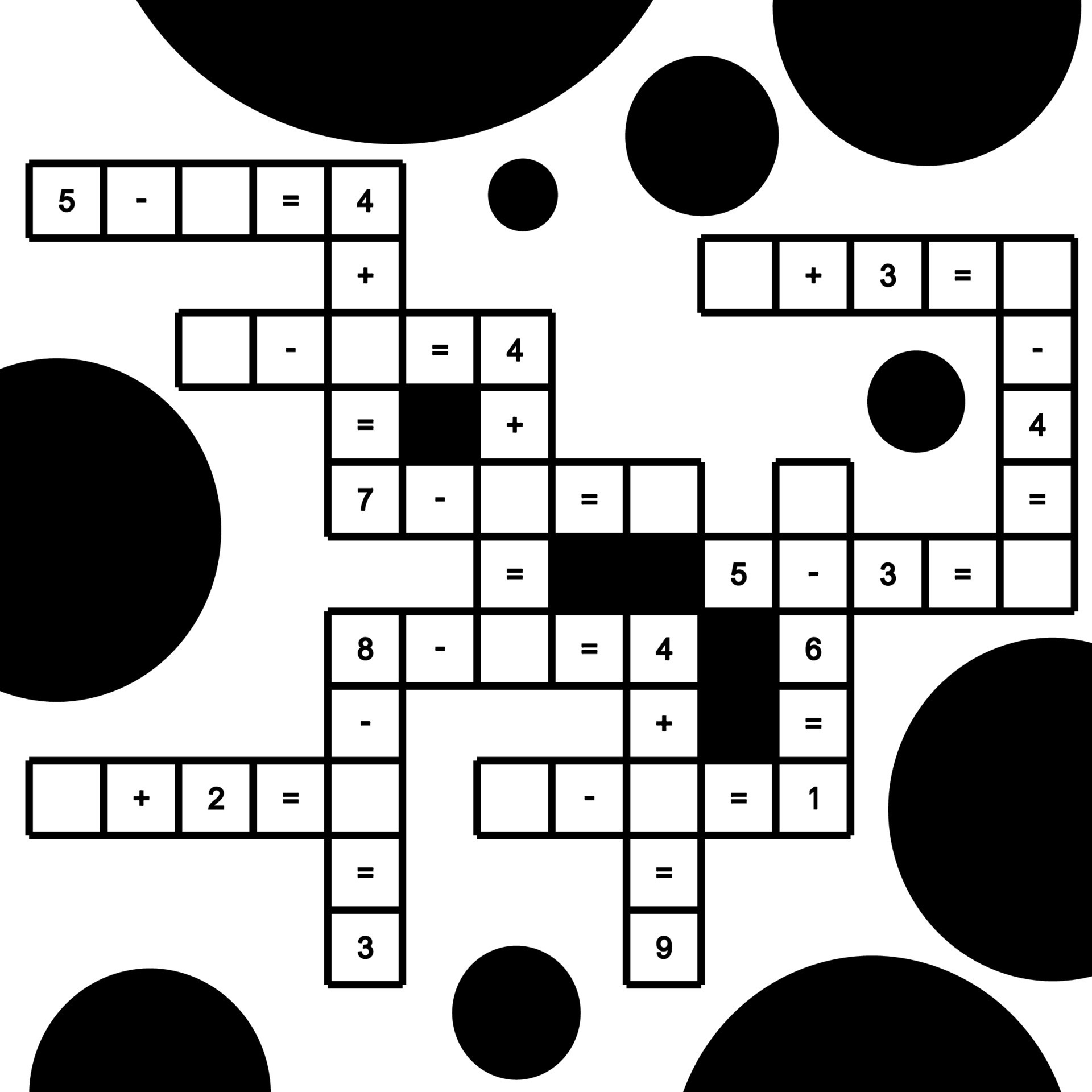 math crossword. educational games 24113734 Vector Art at Vecteezy