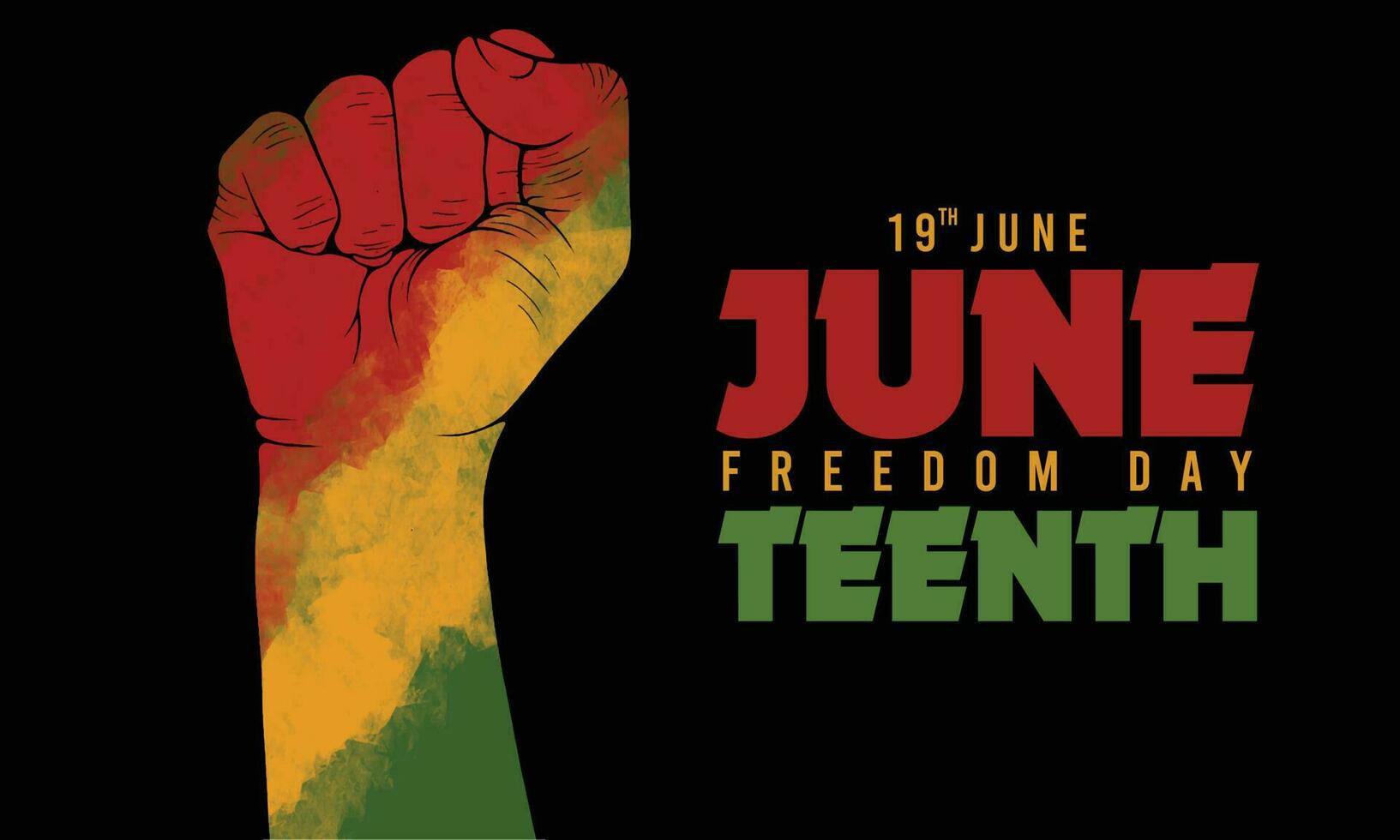 Happy Juneteenth day vector Background