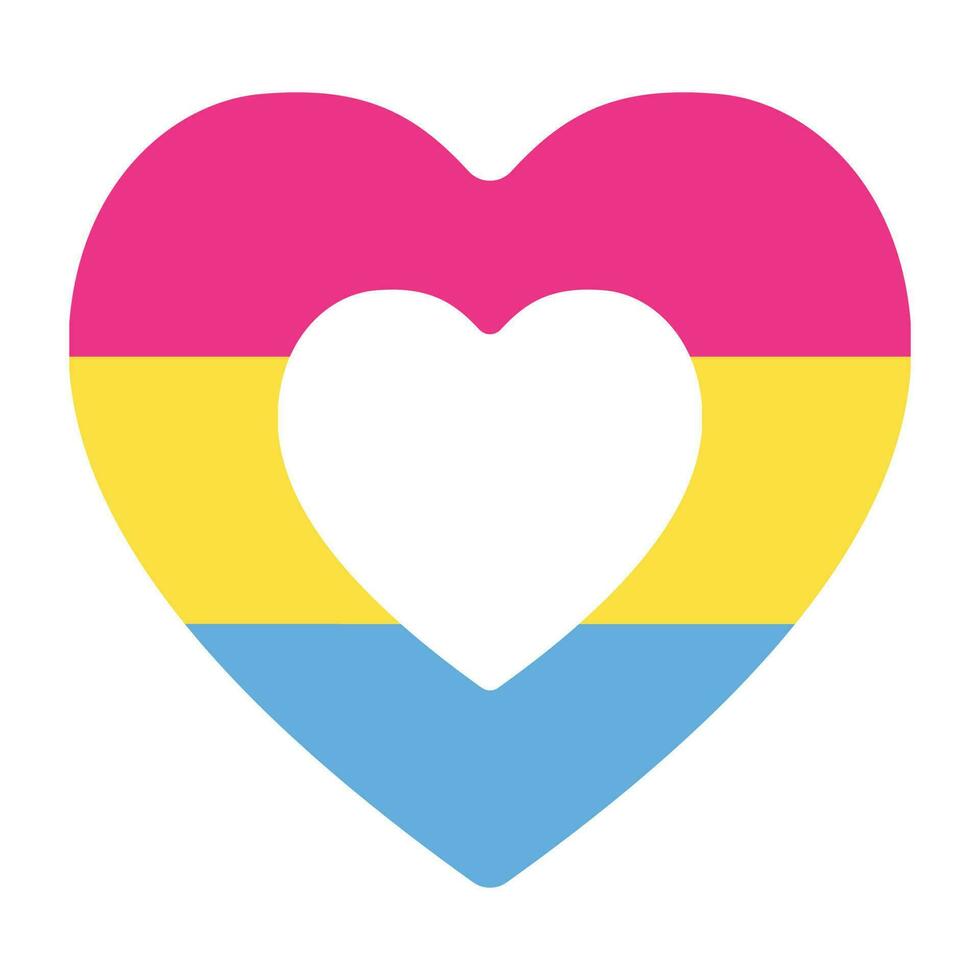 Pansexual pride flag. LGBT flag vector