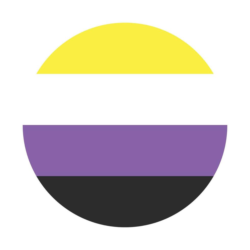 Non-Binary pride flag, LGBTQ symbol. vector