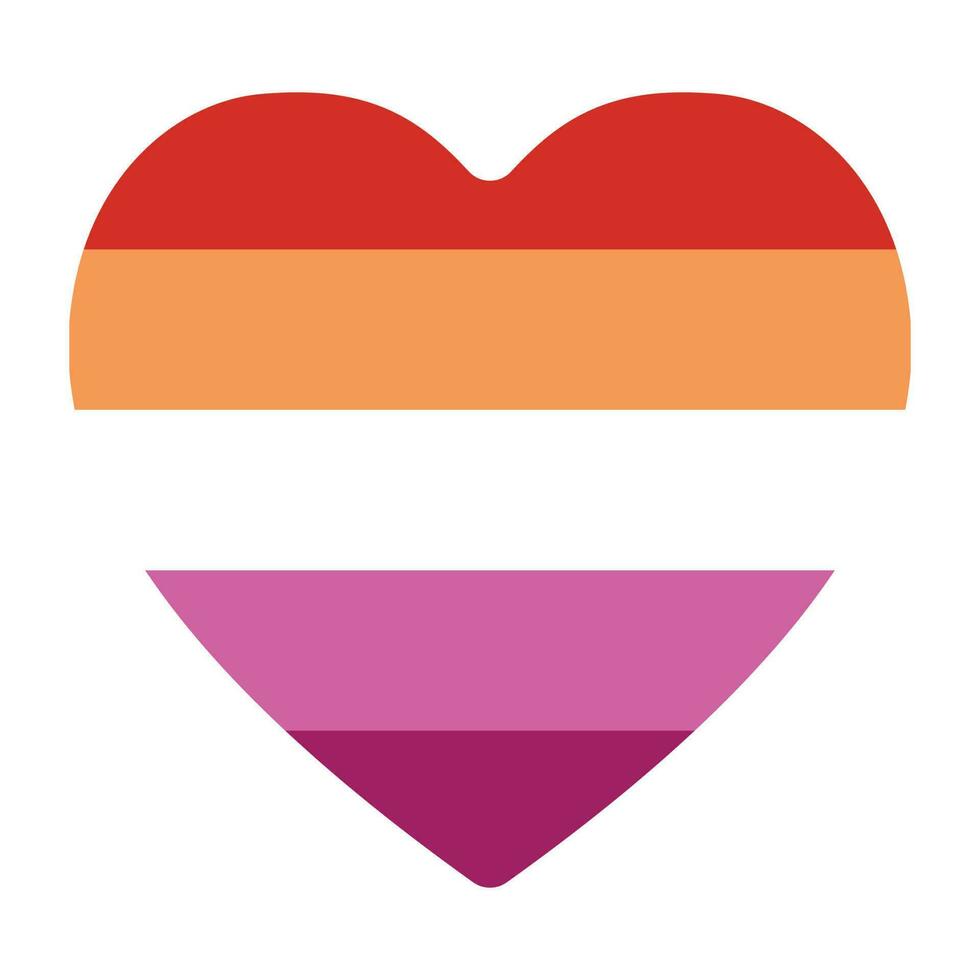 Lesbian Pride Flag. LGBT symbol vector