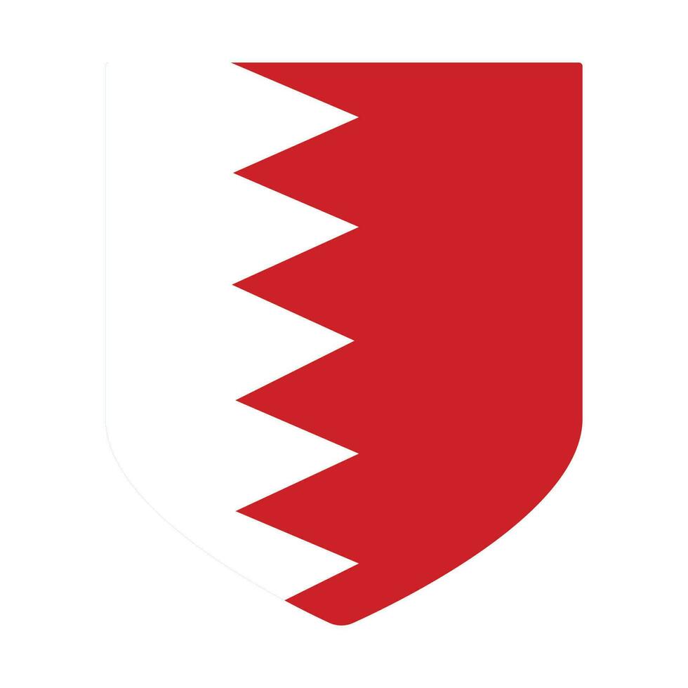 Flag of Bahrain in design shape vector