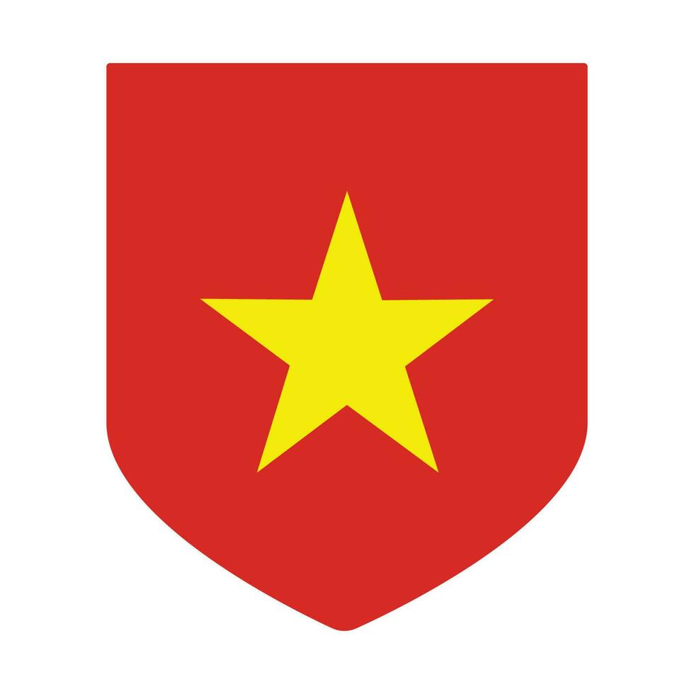 Vietnam flag. Flag of Vietnam in shape. Isolated vector