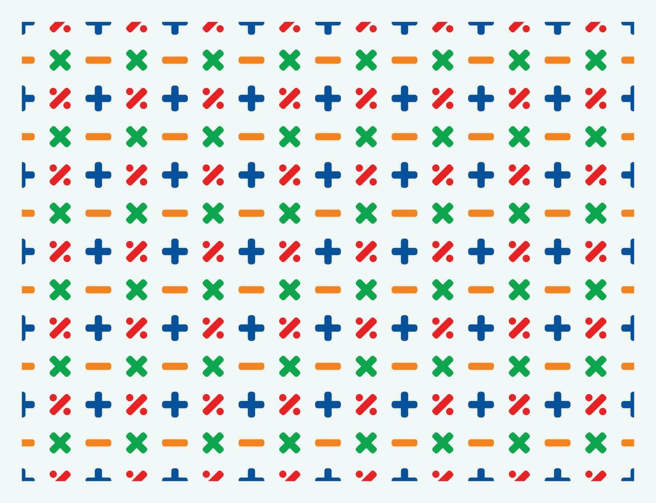 Editable Colorful Math Symbols Seamless Pattern Background Vector