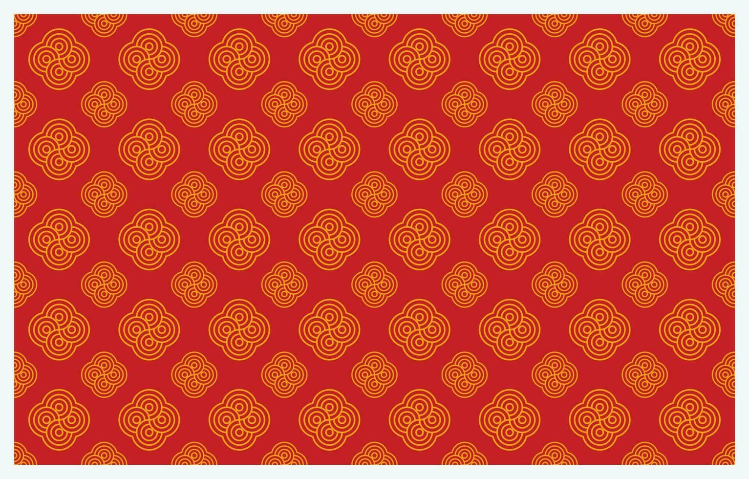 Editable Gold and Red Seamless Circle Pattern Background Vector