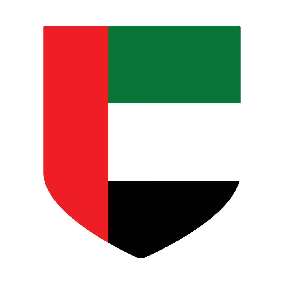 United Arab Emirates Flag in design shape vector