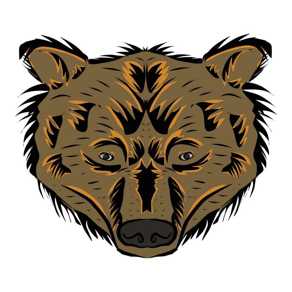 image of a bear's head, suitable for designing t-shirts, stickers, posters and more vector