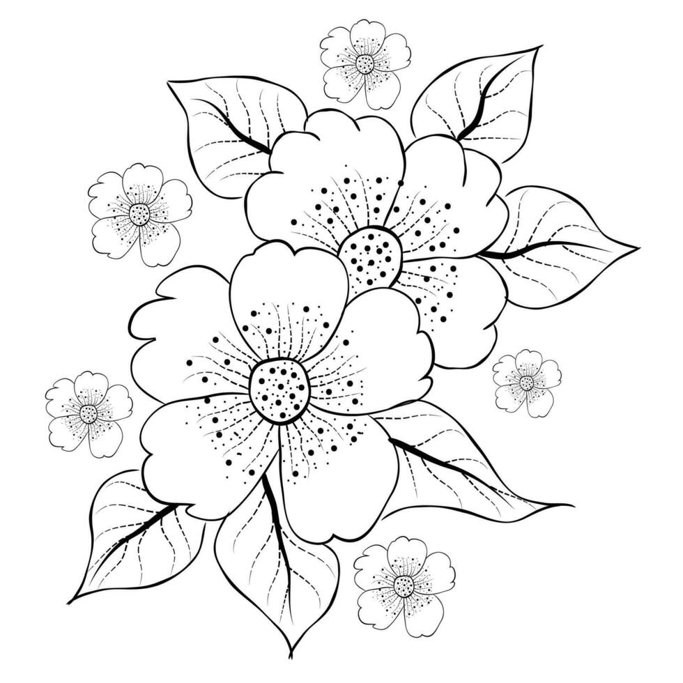 Easy flower drawing with colour step by step-saigonsouth.com.vn