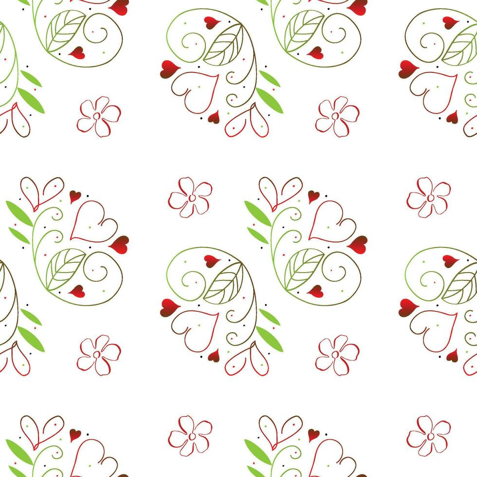 Vector Seamless Floral Pattern Illustration Design EPS Vol-03, Textile Floral Pattern Background, Repeated Pattern, Elegant abstract Patterns, Pattern For Decoration