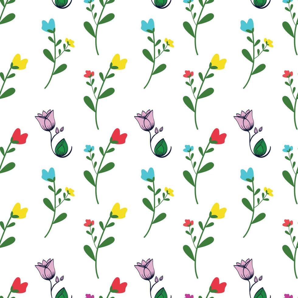 Vector Seamless Floral Pattern Illustration Design EPS Vol-09, Textile Floral Pattern Background, Repeated Pattern, Elegant abstract Patterns, Pattern For Decoration