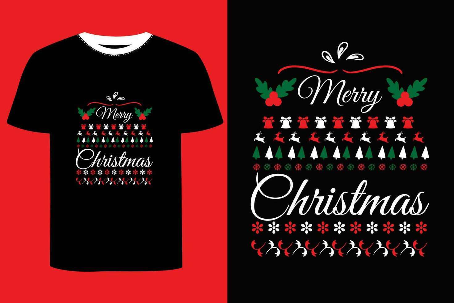 Navidad día camiseta diseño. vector