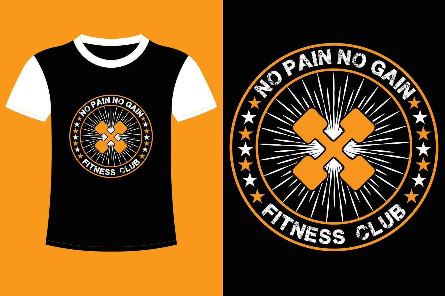 Fitness T-shirt Design. vector