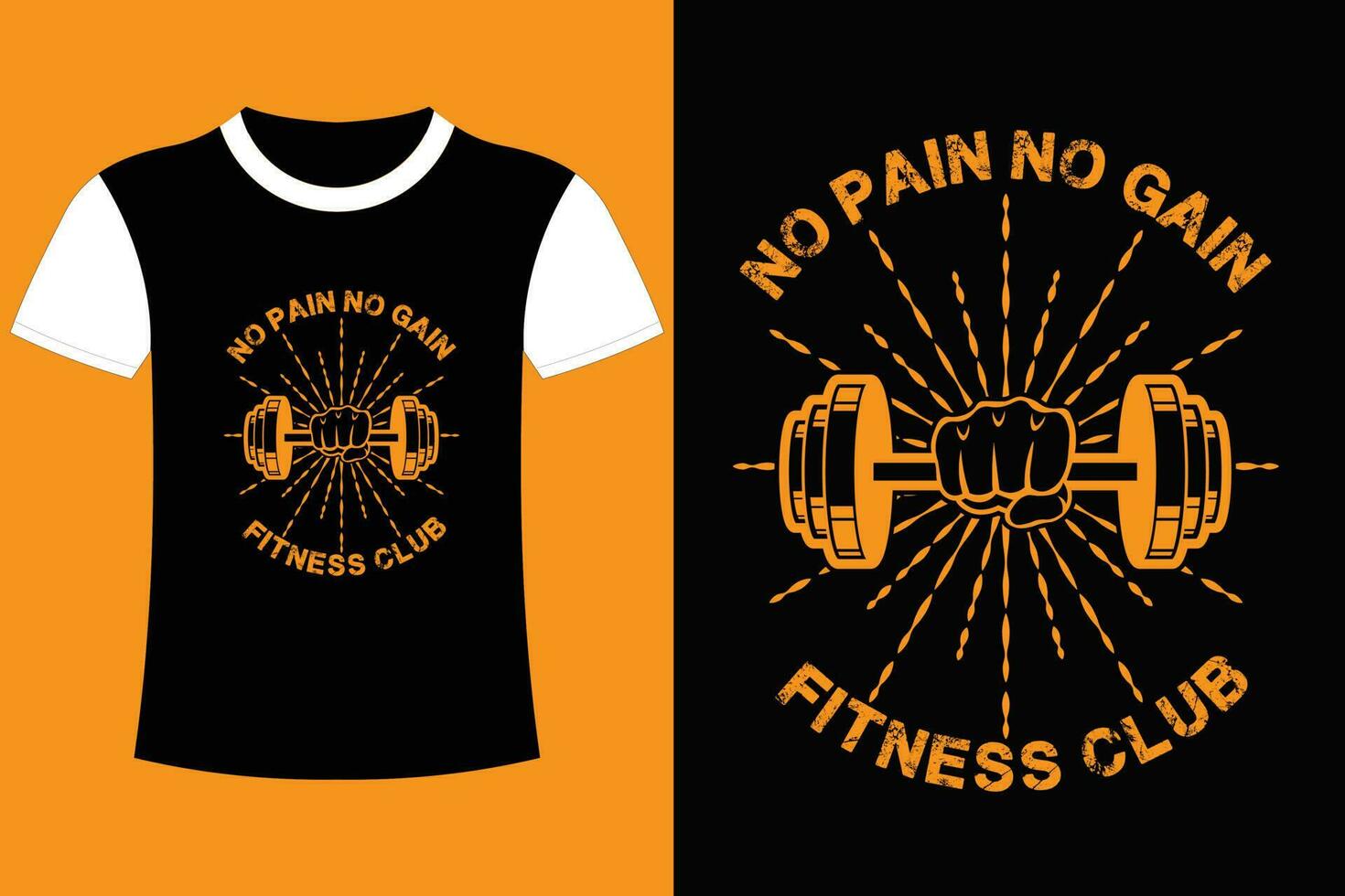 Fitness T-shirt Design. vector