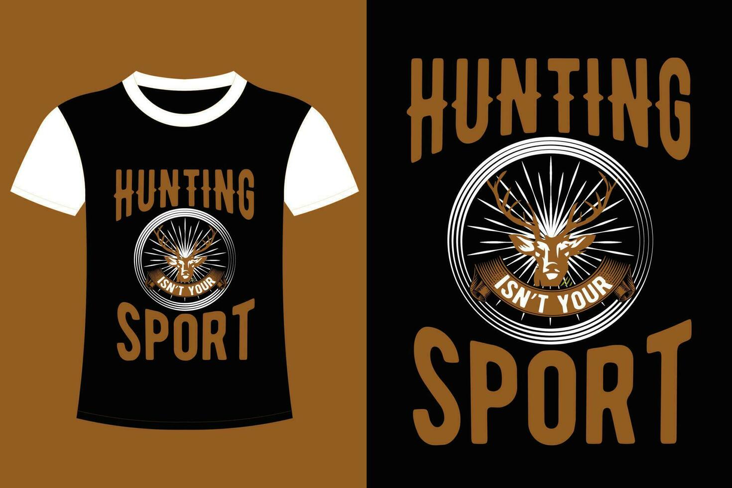 Hunting T-shirt Design. vector