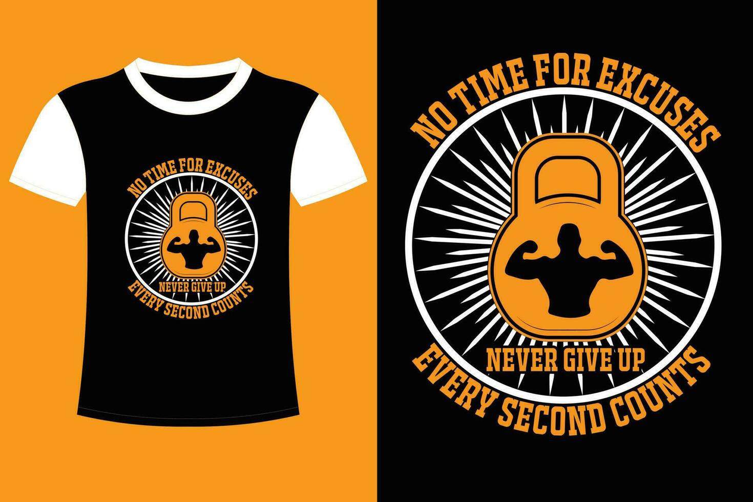 Fitness T-shirt Design. vector