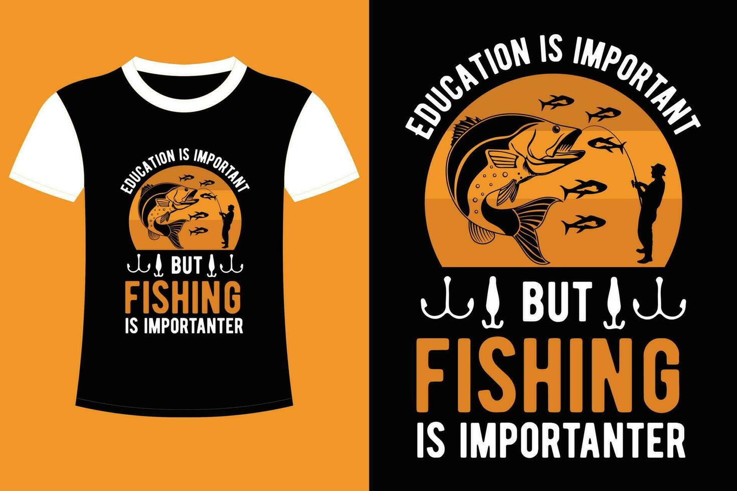 Fishing T-shirt Design. vector