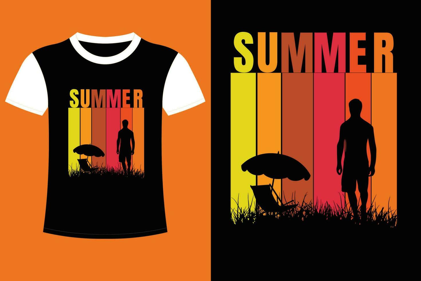 Summer T shirt Design. vector