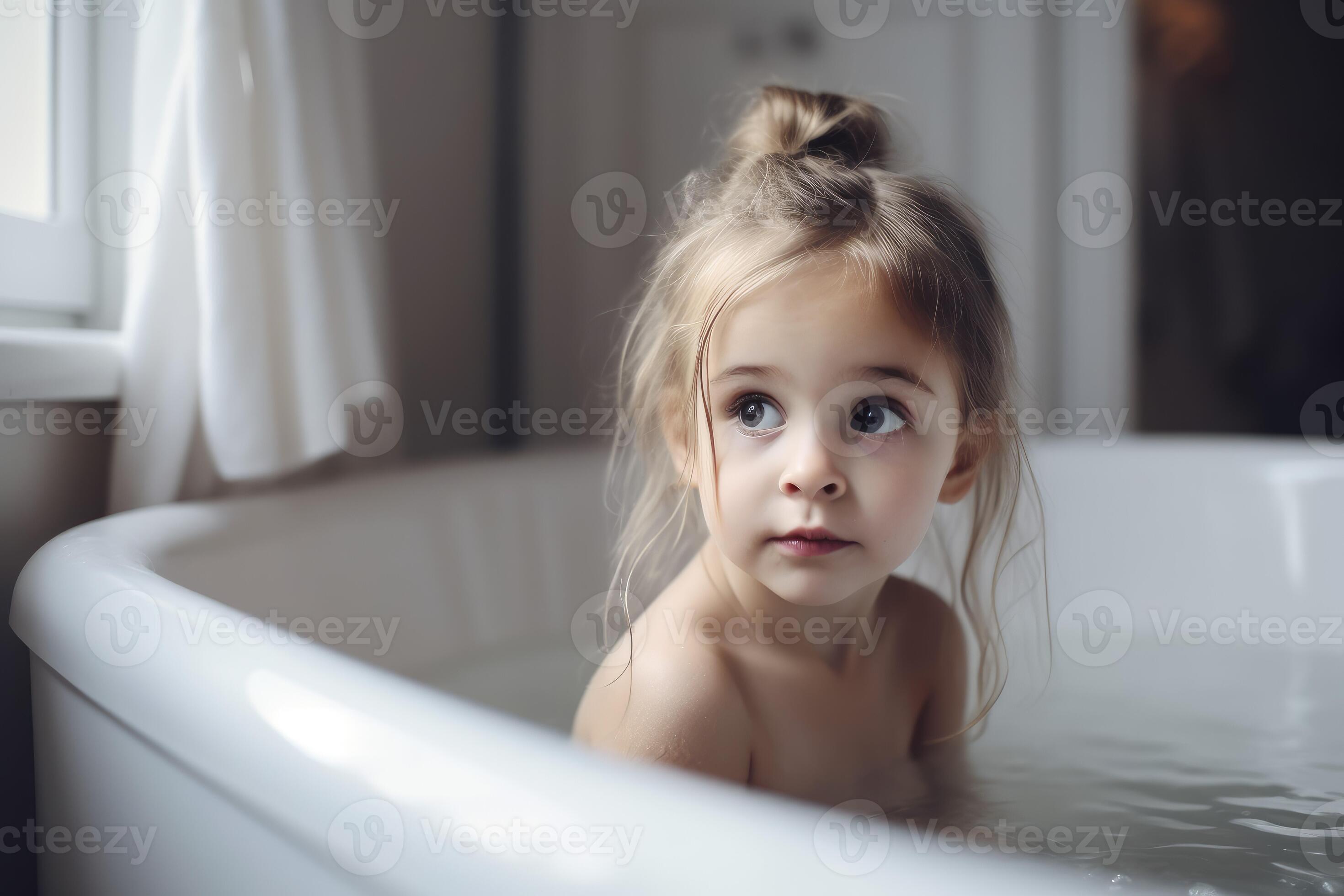 Girl taking bath shower. Generate Ai 24114533 Stock Photo at Vecteezy
