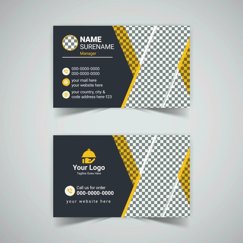 Corporate business print card template vector