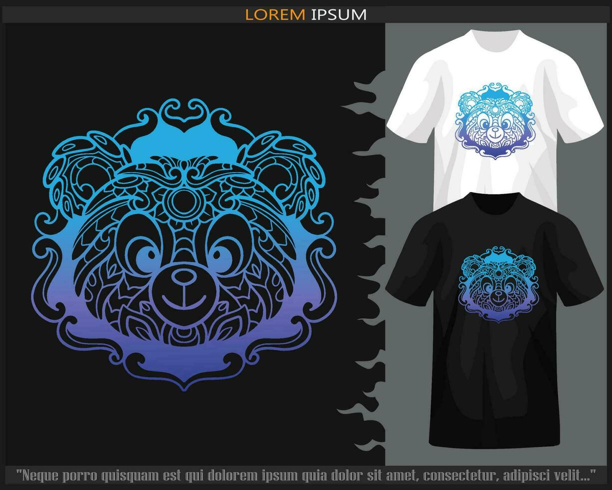 gradient Colorful teddy bear mandala arts vector
