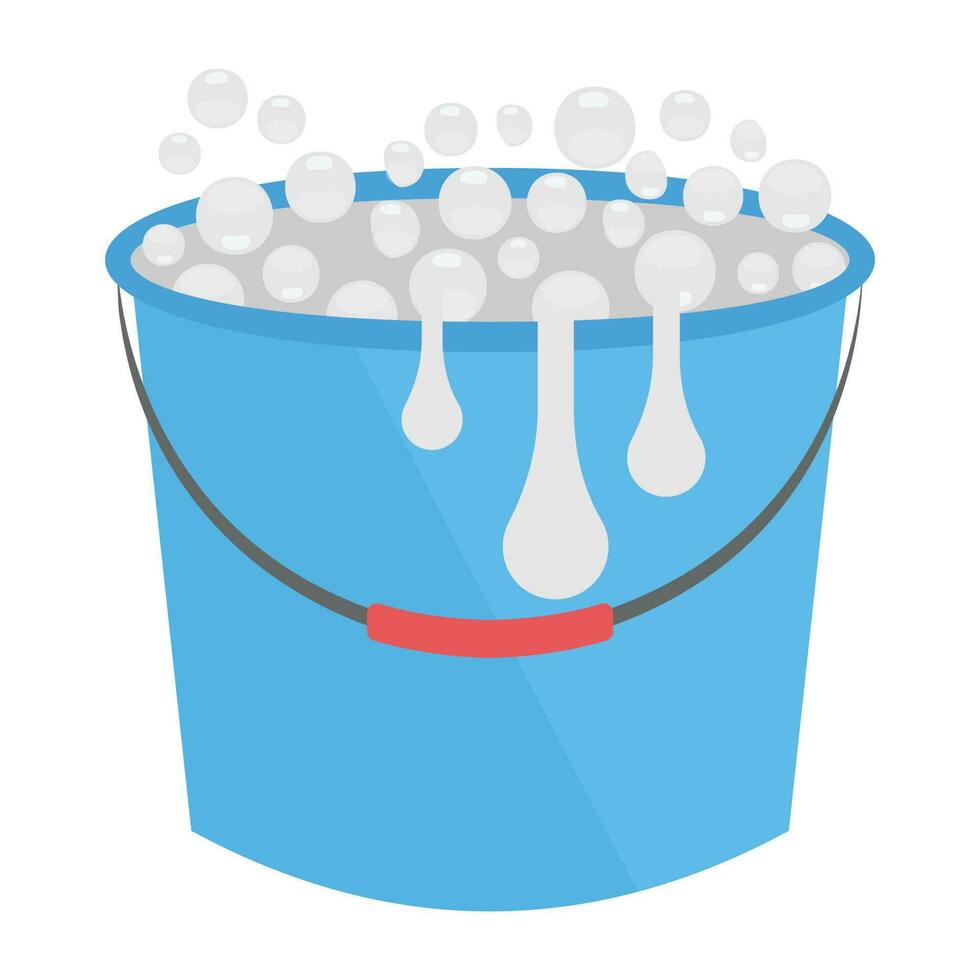 Spilled water on floor with water droplets showcasing water splash icon vector