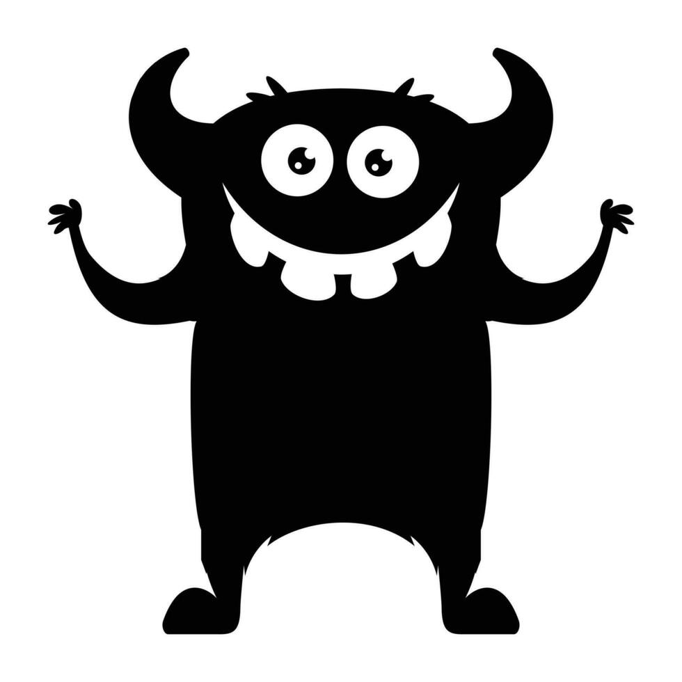 zombie monster and big screaming mouth, argus panoptes flat icon vector