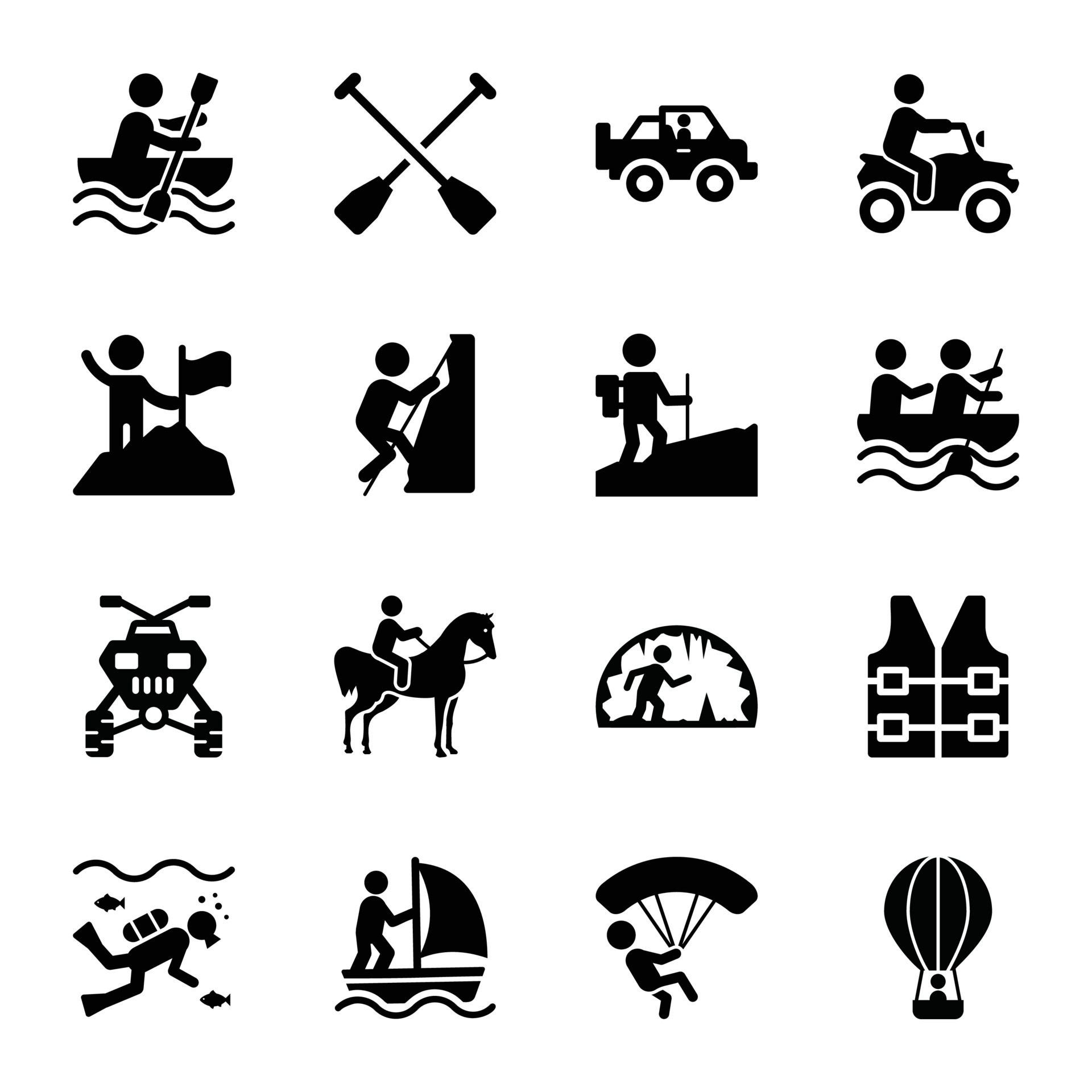 Adventure Glyph Icons 24114911 Vector Art at Vecteezy