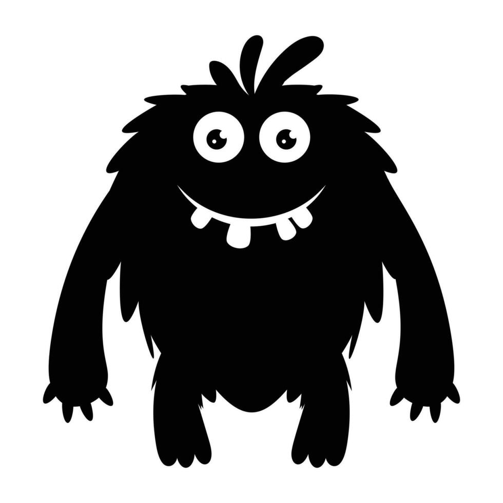 zombie monster and big screaming mouth, argus panoptes flat icon vector