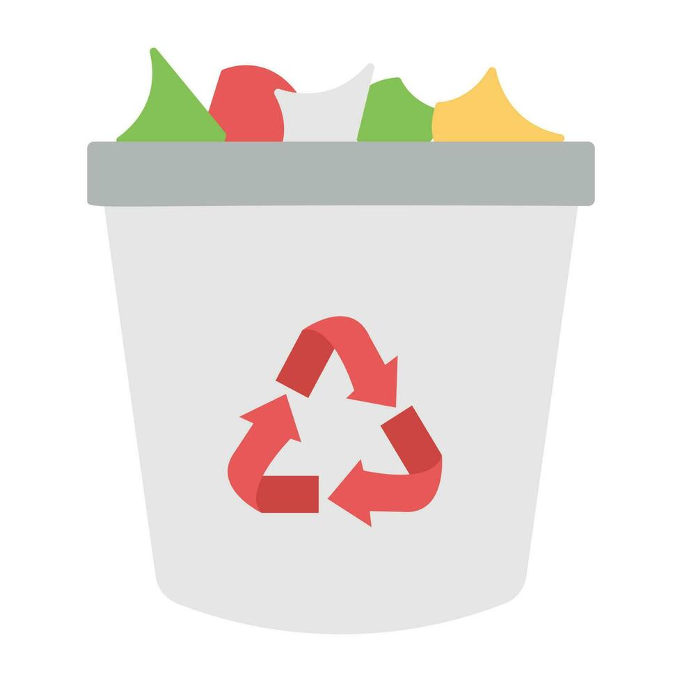Steel container with detachable lid showcasing bin icon vector
