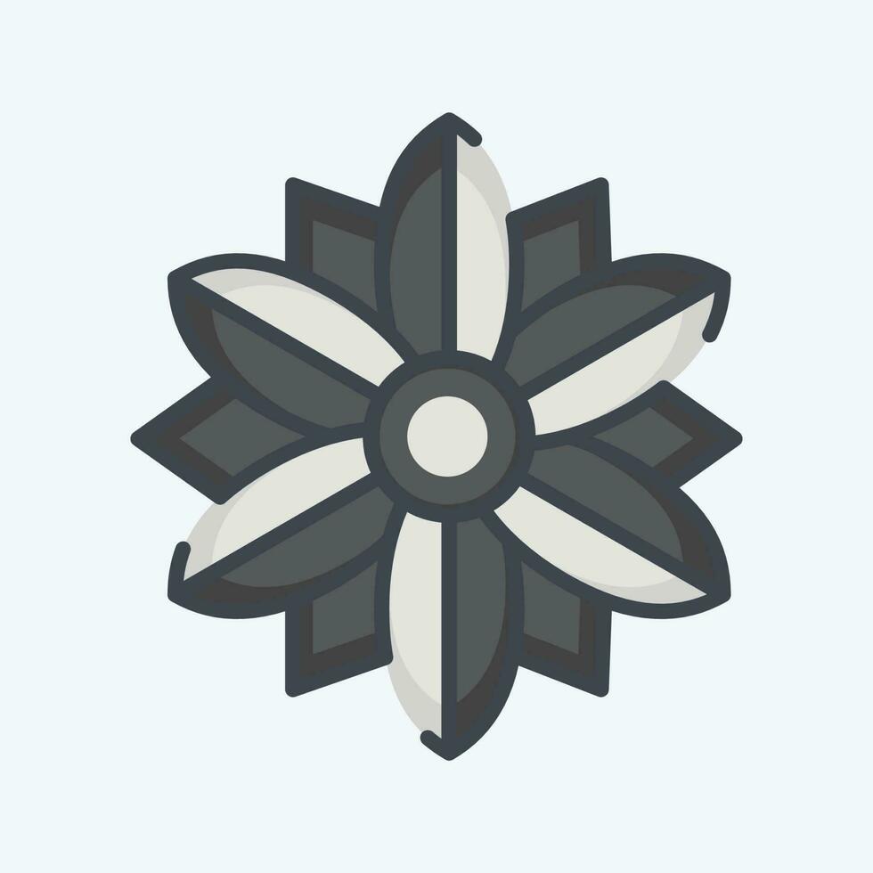 Icon Poinsettia. related to Flowers symbol. doodle style. simple design editable. simple illustration vector