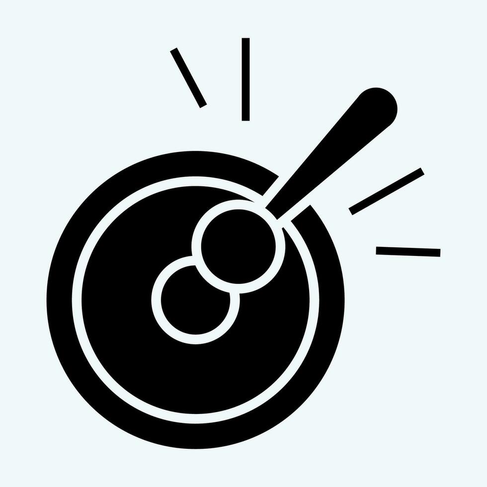 Icon Gong. related to Chinese New Year symbol. glyph style. simple design editable vector