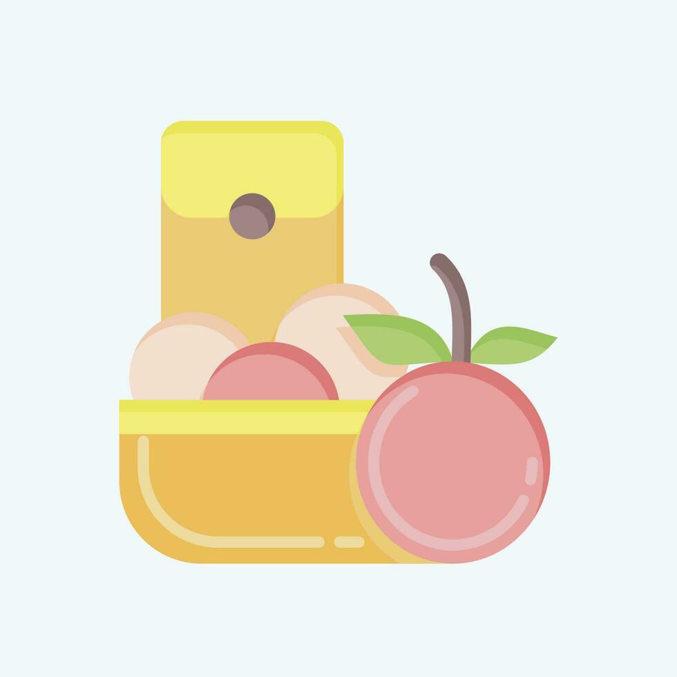 Icon Tangerine. related to Chinese New Year symbol. flat style. simple design editable vector