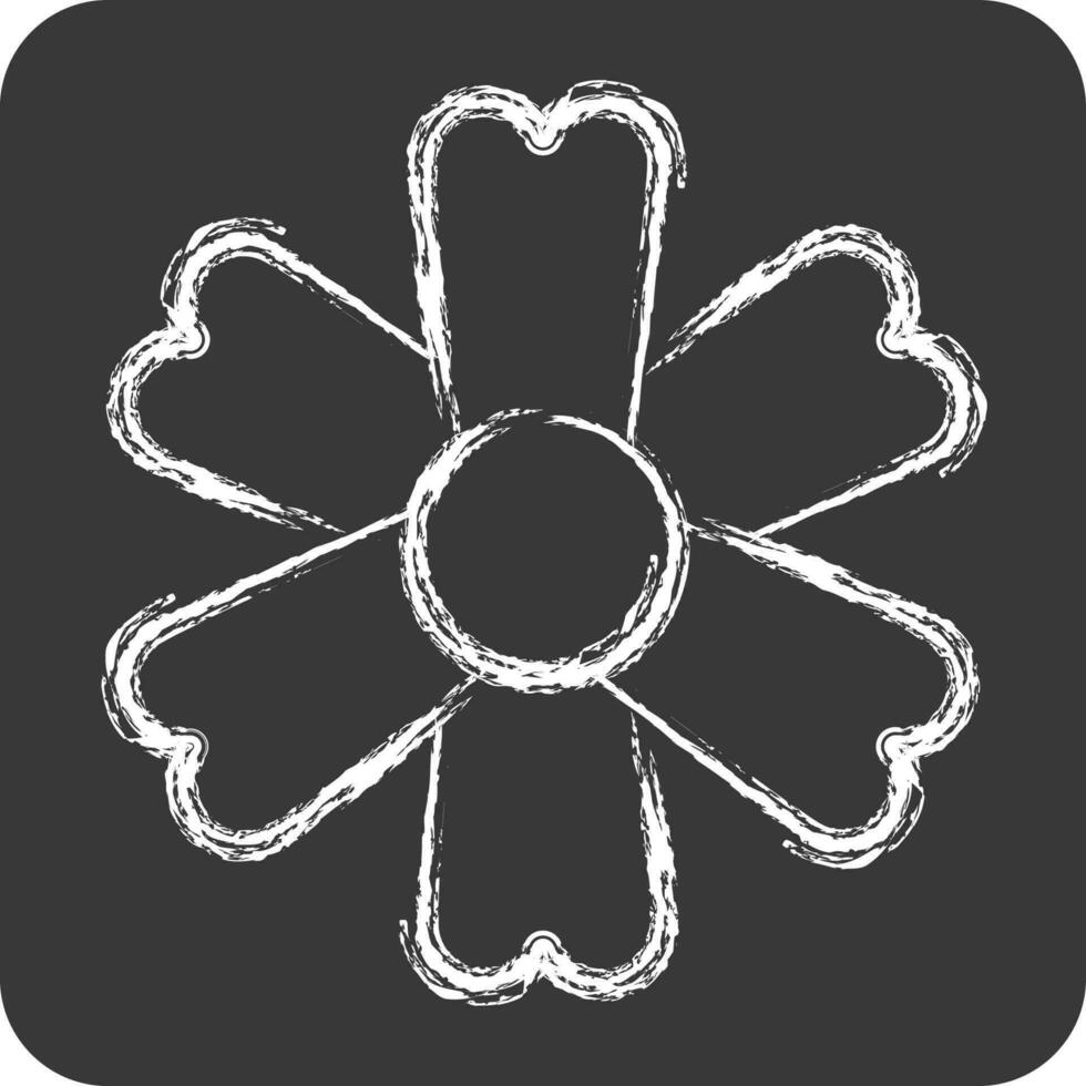 Icon Marigold. related to Flowers symbol. chalk Style. simple design editable. simple illustration vector