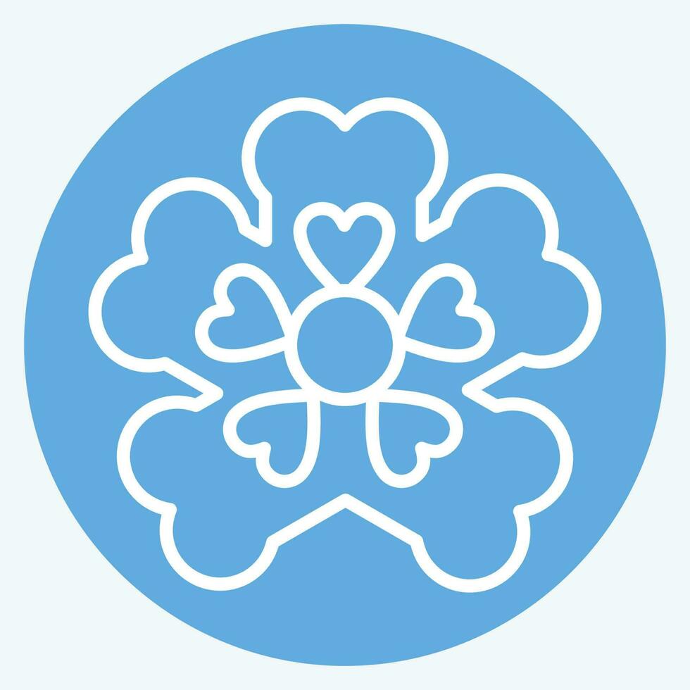 Icon Primrose. related to Flowers symbol. blue eyes style. simple design editable. simple illustration vector