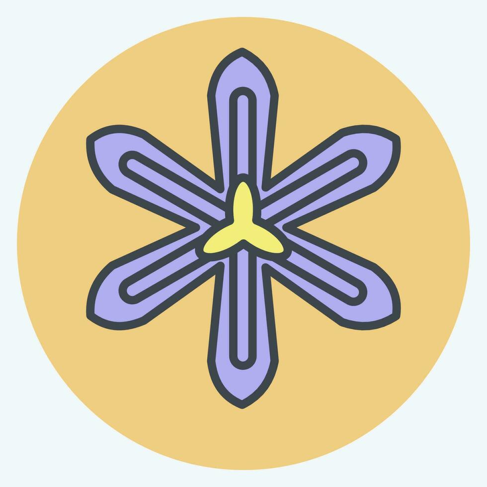 Icon Saffron. related to Flowers symbol. color mate style. simple design editable. simple illustration vector