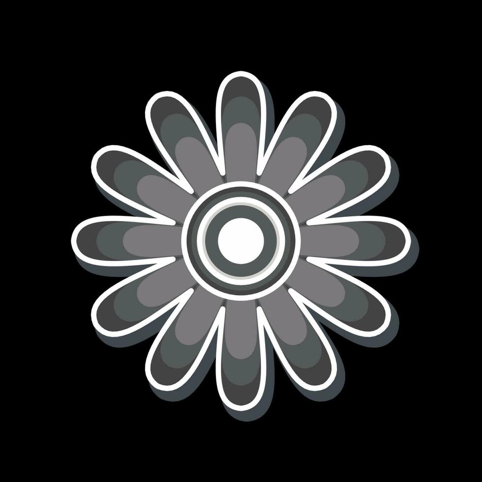 Icon Gloden Marguerite. related to Flowers symbol. glossy style. simple design editable. simple illustration vector