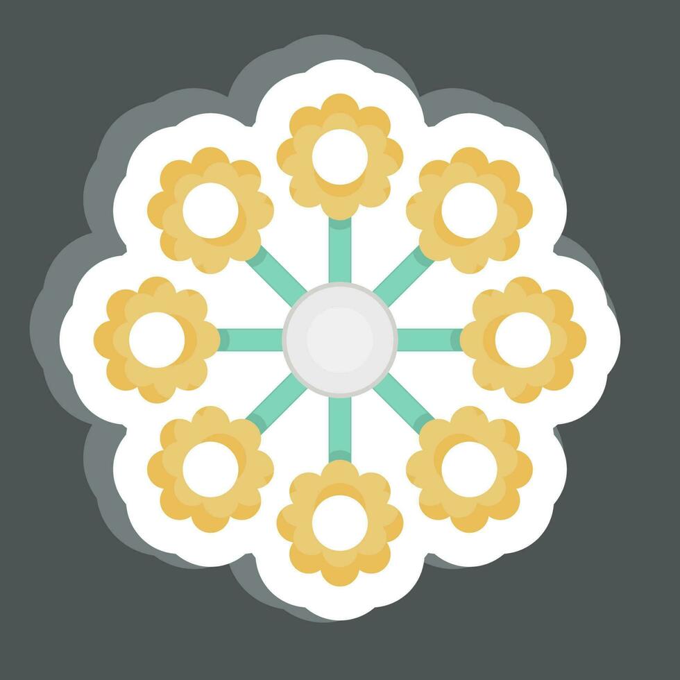 Sticker Lantanas. related to Flowers symbol. simple design editable. simple illustration vector