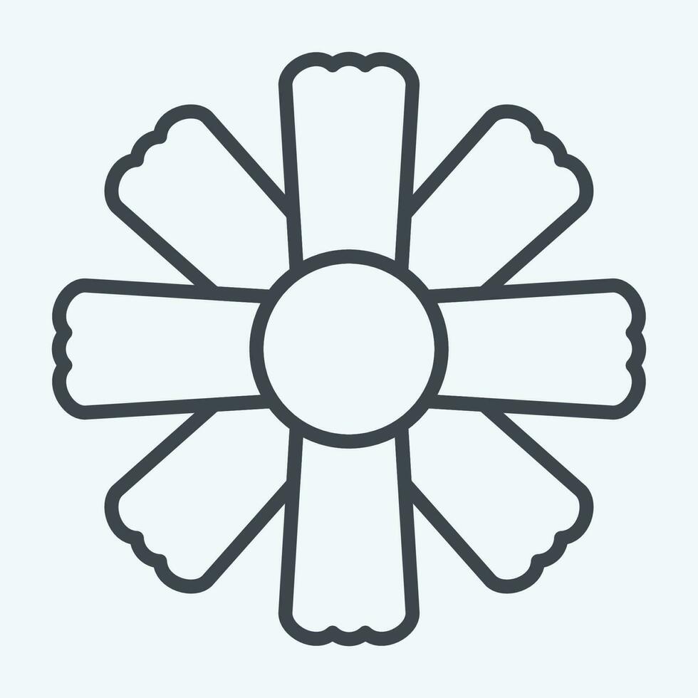 Icon Cosmos. related to Flowers symbol. line style. simple design editable. simple illustration vector