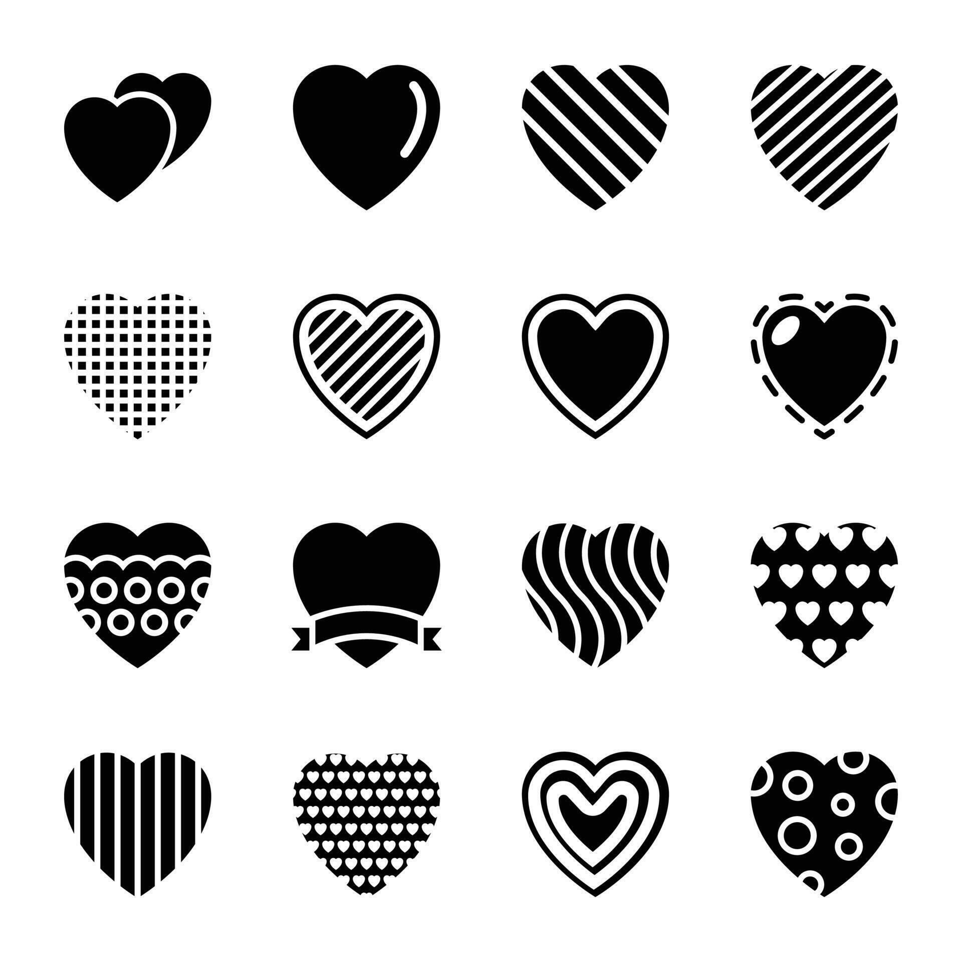 Hearts solid Vector Icons Pack 24115101 Vector Art at Vecteezy