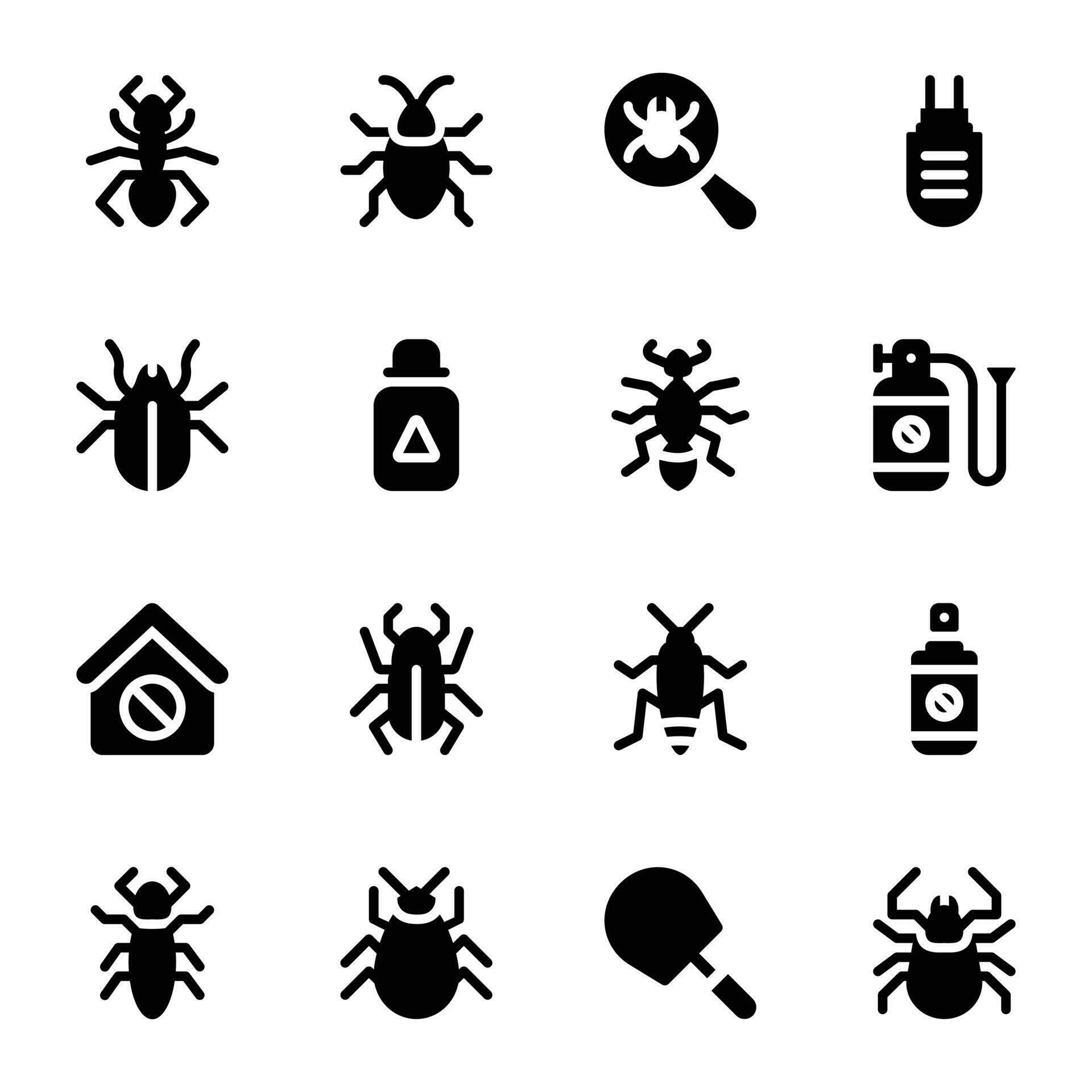 Pest Control Icons Set 24115105 Vector Art at Vecteezy
