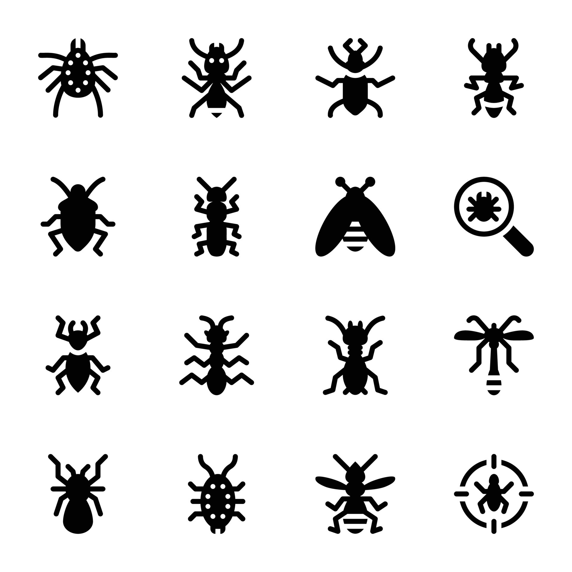 Pest Control Icons Set 24115114 Vector Art at Vecteezy