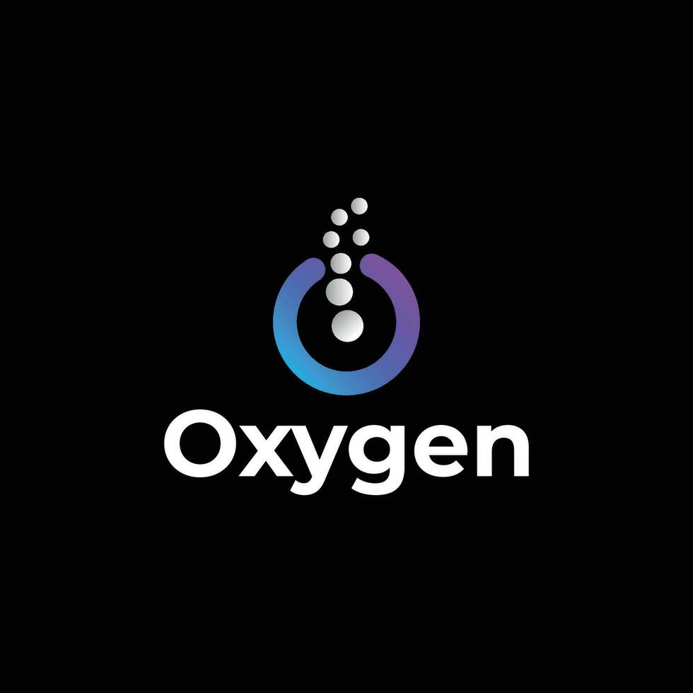O letter modern 3d oxygen logo design vector