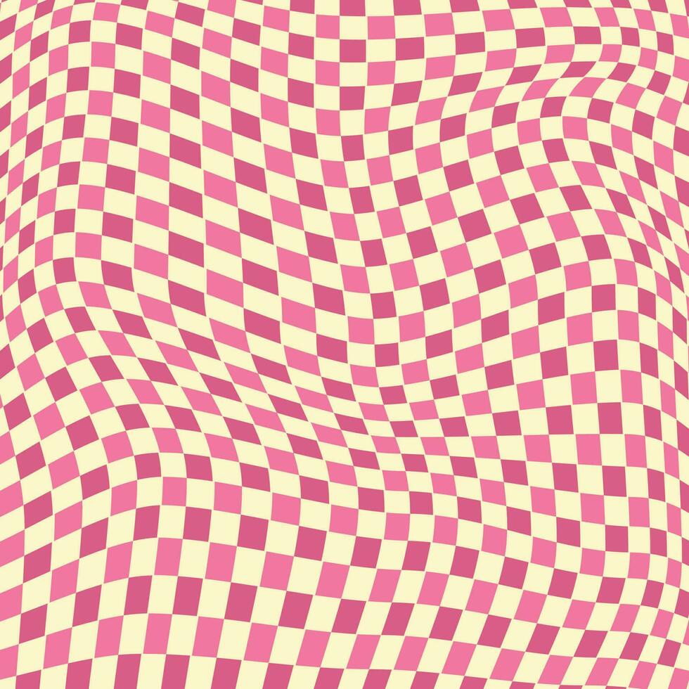 inteligente sencillo moderno abstracto distorsionar rosado vistoso modelo en blanco antecedentes vector