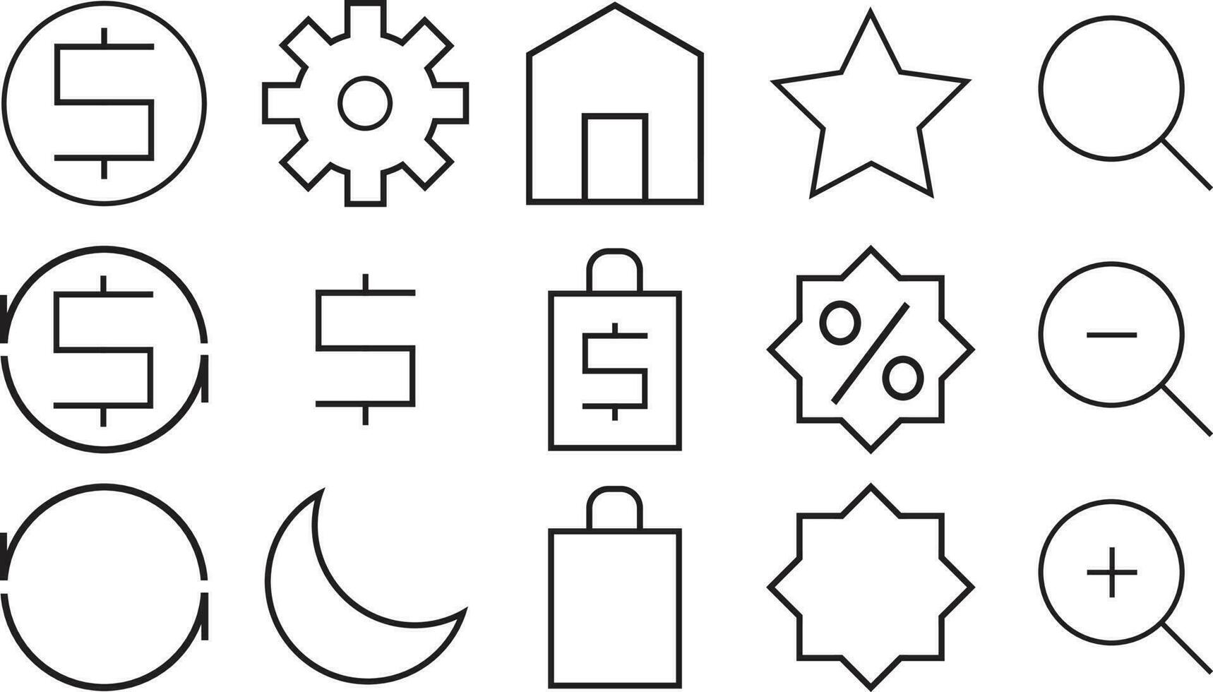 Set of icons. There are many kind of icons for using design. vector