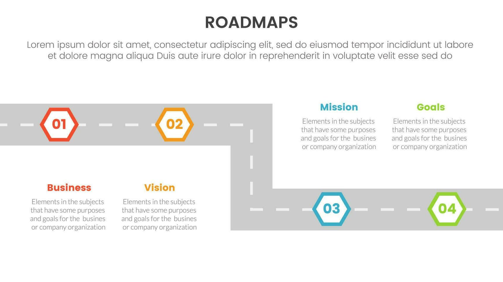 business roadmaps process framework infographic 3 stages with straight ...