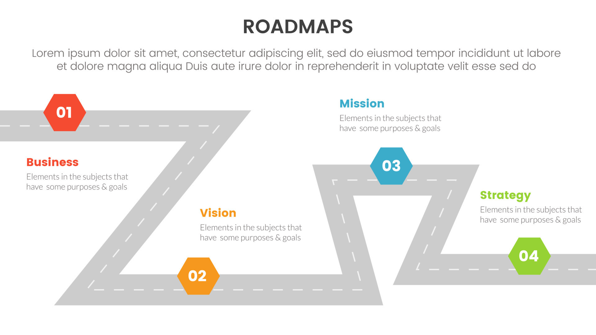 business roadmaps process framework - Business Roadmaps Process Framework Infographic 3 Stages With Meandered Roadway And Light Theme Concept For Slide Presentation Free Vector 