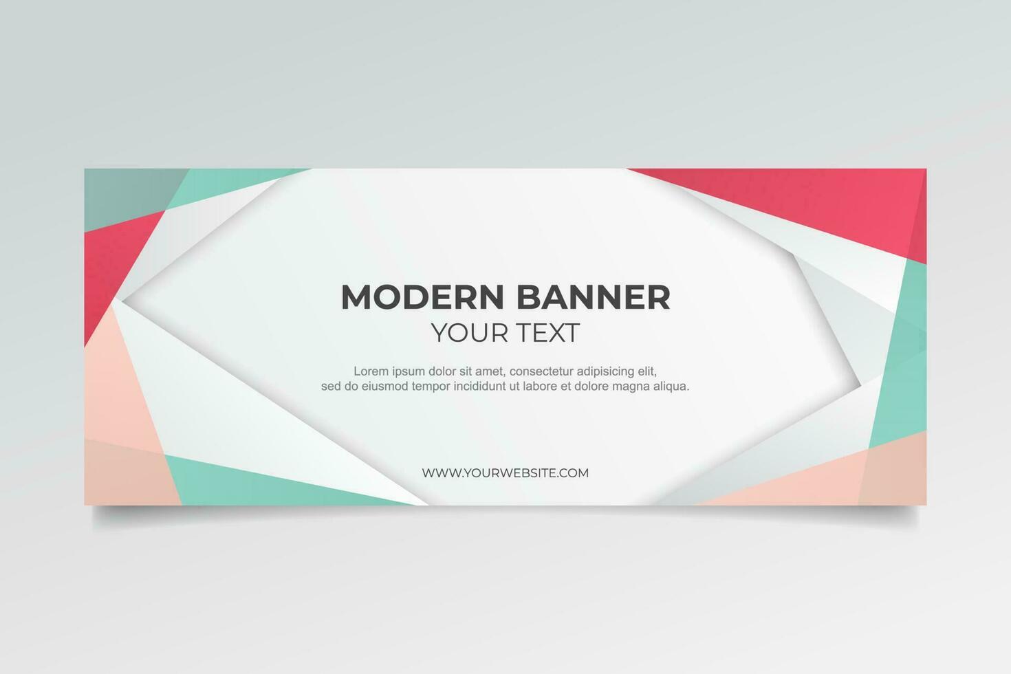 Abstract banner with modern shapes vector